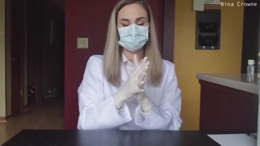 Poster for Nina Crowne Dr Nina Explains Exam And Results - Nina Crowne - Manyvids Model - Non-Nude, Medical Fetish, Mask Fetish (Нина Краун Медицинский Фетиш)