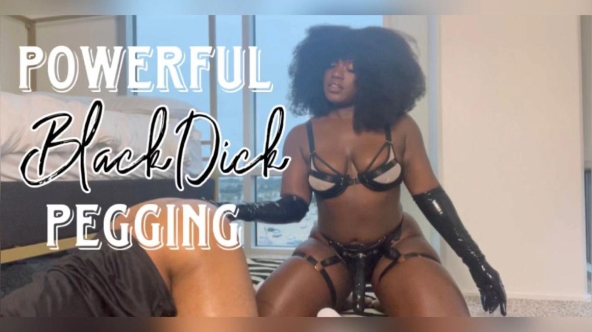 Poster for Manyvids Girl - Realqueenmelanin - Powerful Black Dick Pegging - November 01, 2023 - Anal Play, Slave Training (Анальная Игра)