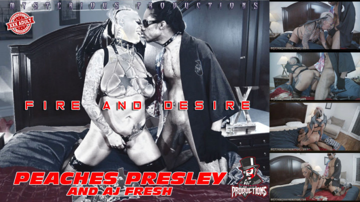 Poster for Mysterious Prod - Manyvids Model - Fire And Desire - Peaches Presley - May 14, 2021 - Hardcore Punk, Bbc, Cream Pie (Кремовый Пирог)