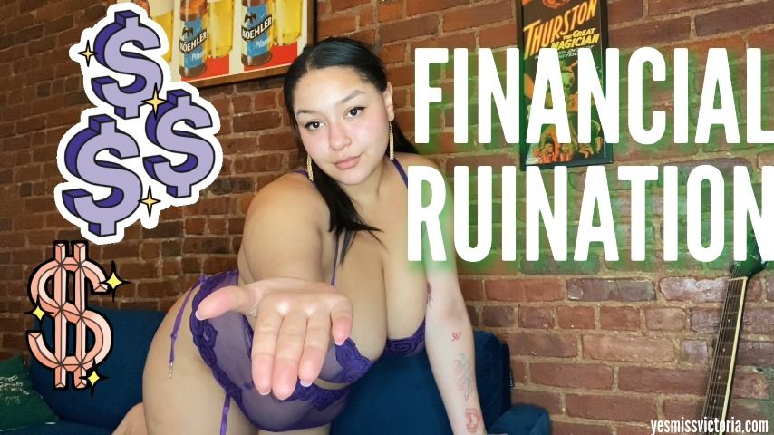 Poster for Manyvids Girl - Financial Ruin - Oct 1, 2021 - Queenvixoxo - Money Fetish, Sfw, Femdom Pov (Фемдом Pov)