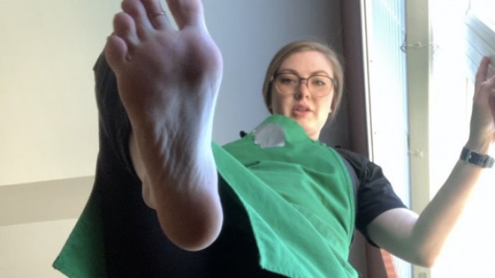 Poster for Freckled Feet - Clips4Sale Girl - Unaware Barista Giantess - Sfw, Unawaregiantess (Веснушчатые Ноги Неосведомленность)