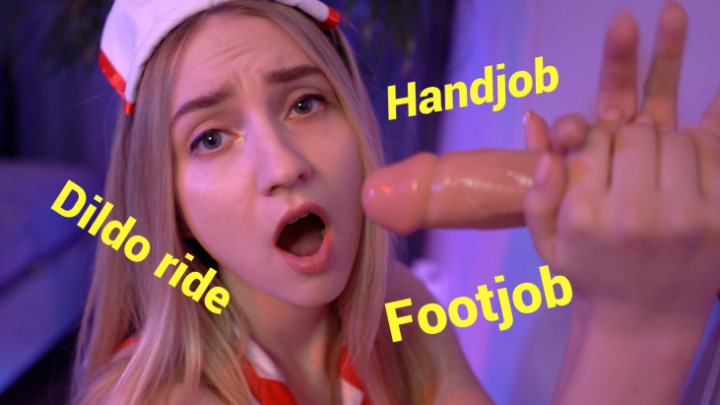 Poster for Cutie_Booty - Manyvids Model - Nurse Treatment: Handjob, Footjob - Footjobs, Dildo Riding