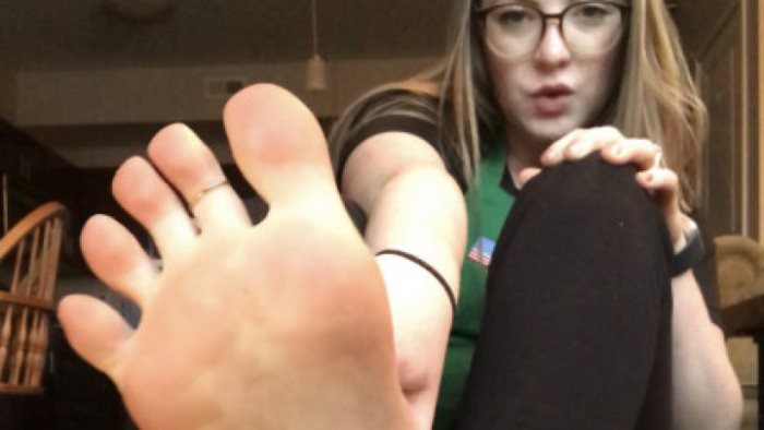 Poster for Freckled Feet - Clips4Sale Shop - Barista Foot Joi - Barefoot, Footfetish (Веснушчатые Ноги Босиком)