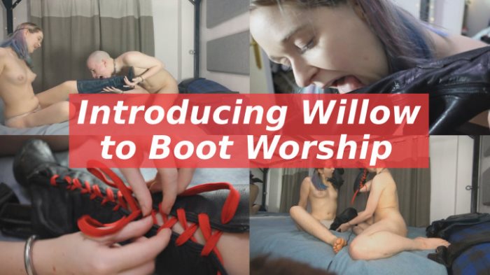 Poster for Clips4Sale Production - Introducing Willow To Boot Worship - Eryn Rose - Bootfetish, Bootlicking, Vibrator (Эрин Роуз)