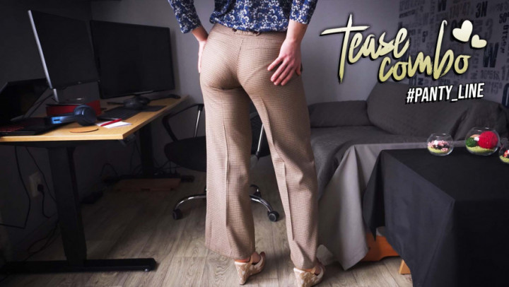 Poster for Manyvids Girl - Teasecombo - Secretary Teasing Visible Panty Line In Tight Work Trousers - Sfw, Ass Fetish