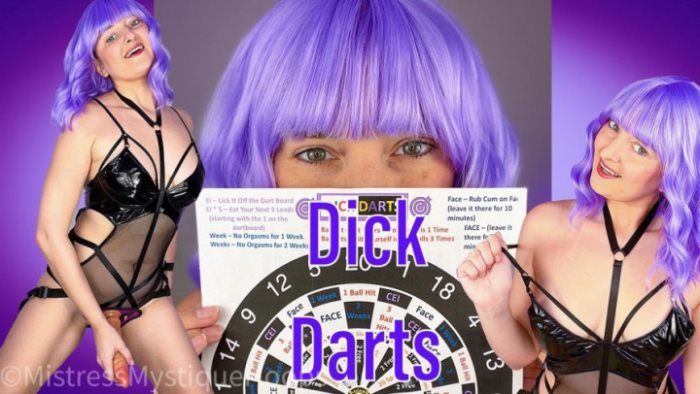 Poster for Clips4Sale Shop - Dick Darts - Femdom Joi Game - Mistressmystique - Cumeatinginstruction, Masturbationgames, Femdom (Инструкция)