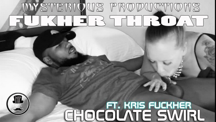 Poster for Fuck Her Throat - Chocolate Swirl - March 02, 2018 - Manyvids Star - Mysterious Prod - Deepthroat, Blowjob, Interracial (Глубокая Глотка)