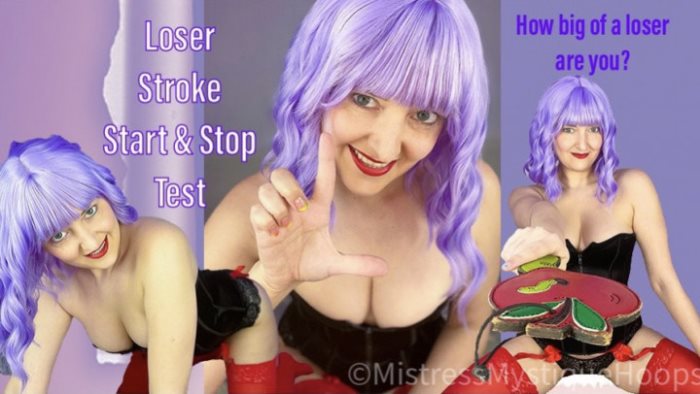 Poster for Mistressmystique - Clips4Sale Creator - Loser Stroke Start & Stop Test - Joigames, Humiliation (Унижение)