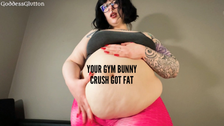 Poster for Goddessglutton - Your Gym Bunny Crush Got Fat Fat - Manyvids Model - Bbw- Ssbbw, Fat, Gaining Weight (Жир)