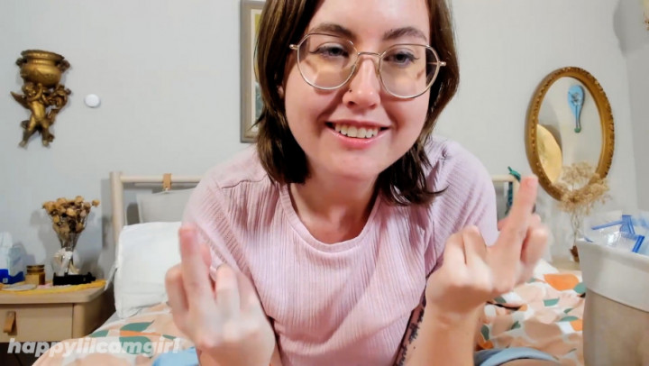 Poster for Happylilcamgirl - Chastity Tasks - Manyvids Star - Chastity, Dirtytalking, Eyeglasses