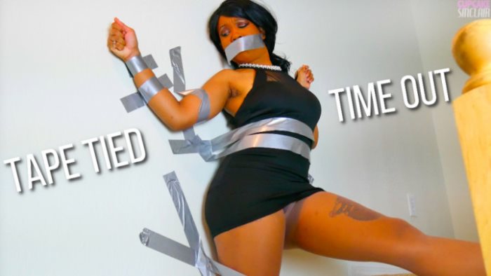 Poster for Tape Tied Time Out - Clips4Sale Creator - Cupcake Sinclair - Struggling, Tapebondage, Gagtalk (Кекс Синклер Борьба)