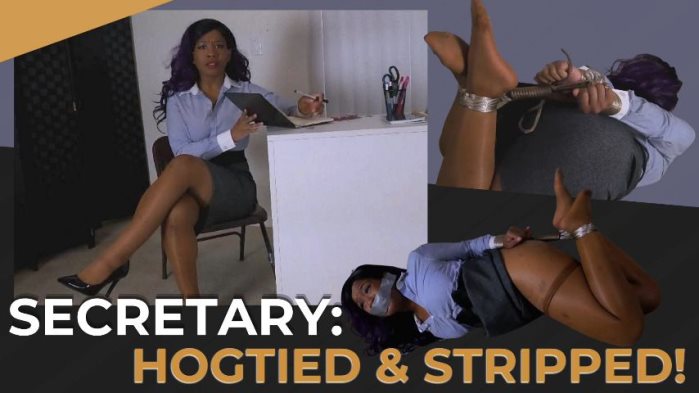 Poster for Secretary: Hogtied & Stripped - Cupcake Sinclair - Clips4Sale Production - Tapebondage, Bondage (Кекс Синклер Бондаж)