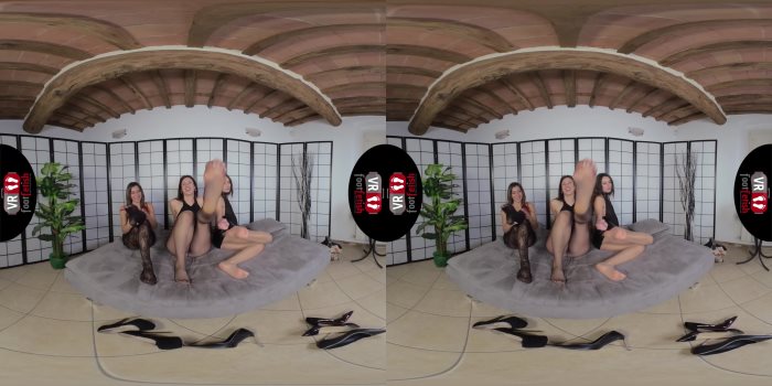 Poster for Vr Foot Fetish - Sexy Katia Casadei, Lilian And Thena Wiggle Their Feet In Vr - Vr 4K 60 - Clips4Sale Production - Domination, Foot Fetish (Фут-Фетиш)