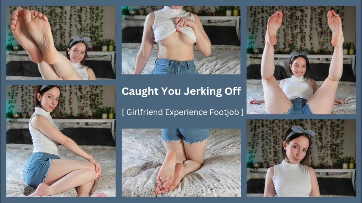 Poster for Caught You Jerking Off - July 26, 2023 - Thetinyfeettreat - Manyvids Girl - Girlfriend Experience, Soles, Foot Fetish (Подошвы)