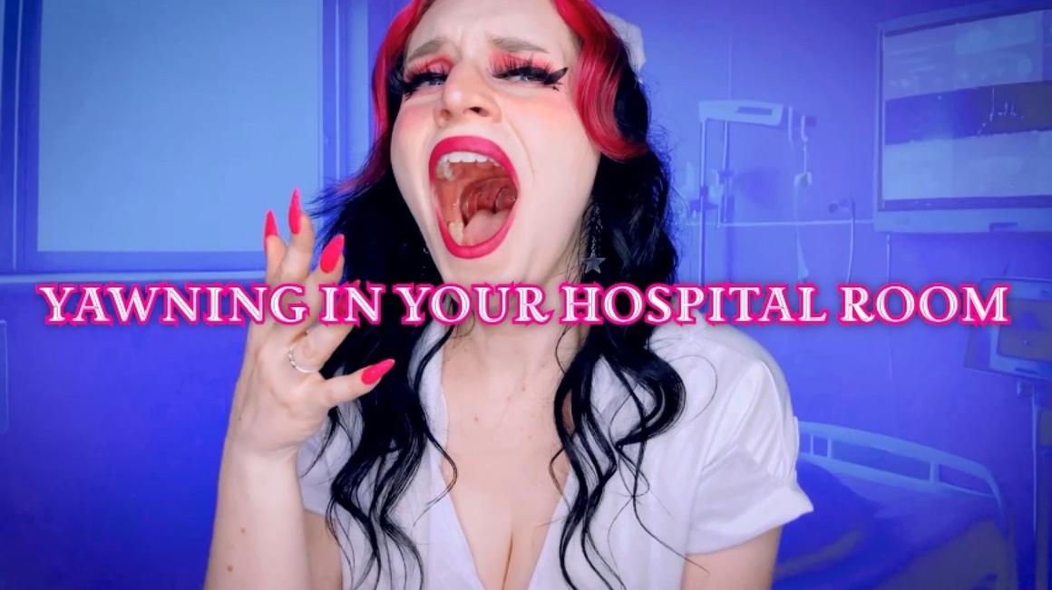 Poster for Manyvids Model - Starry Yume - Yawning In Your Hospital Room - Role Play, Yawning, Sfw (Звездная Юмэ Ролевая Игра)