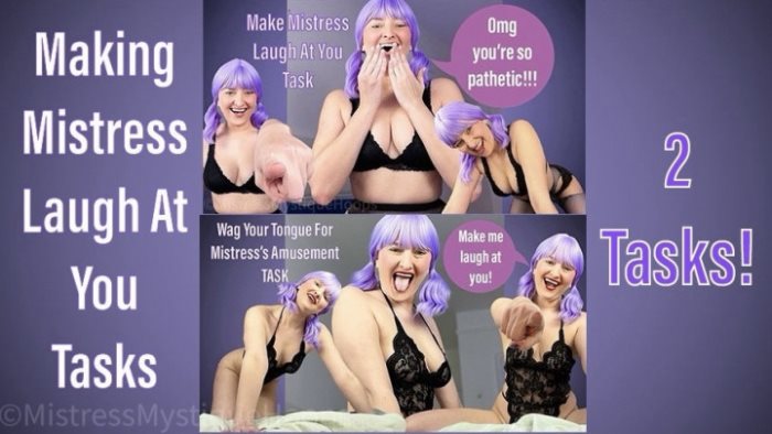 Poster for Clips4Sale Creator - Mistressmystique - Making Mistress Laugh At You Tasks - Femdom Pov - Femaledomination, Femdompov, Humiliation (Унижение)