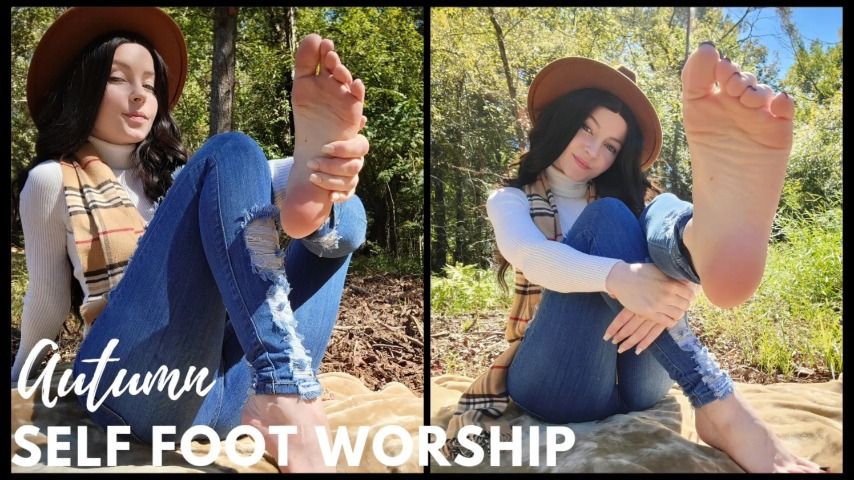 Poster for Manyvids Star - Autumn Self Worship - November 21, 2022 - Thetinyfeettreat - Foot Fetish, Soles (Фут-Фетиш)