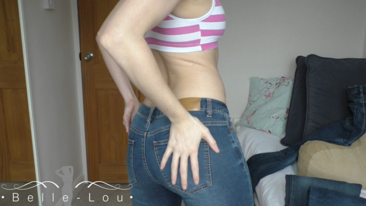 Poster for Manyvids Girl - 5 Jeans - April 06, 2019 - Bellelou - British, Jeans Fetish, Fetish Clothing (Британия)