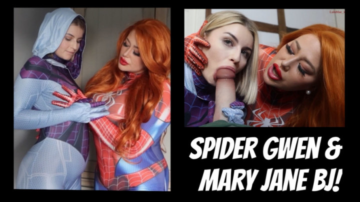 Poster for Manyvids Star - Isla White - Spidergwen And Maryjane Double Blowjob - Double Blowjob, Cumshots, Cum Swap (Исла Уайт Двойной Минет)