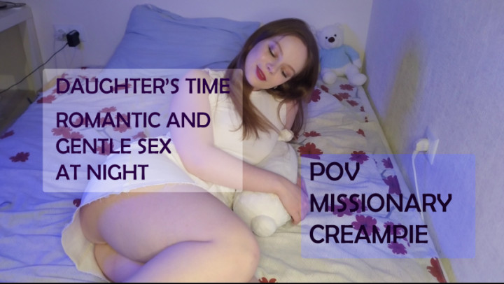 Poster for Darina158 - Night Time For Daughter - April 12, 2022 - Manyvids Model - Family Room, Missionary, Taboo (Дарина158 Миссионер)