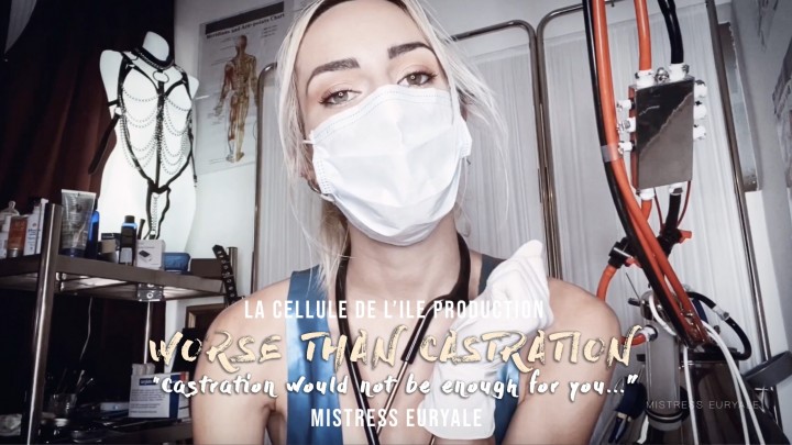 Poster for Manyvids Star - Mistress Euryale - Mistress Euryale Worse Than Castration - Medical Fetish, Sfw, Doctor (Госпожа Эвриала Медицинский Фетиш)