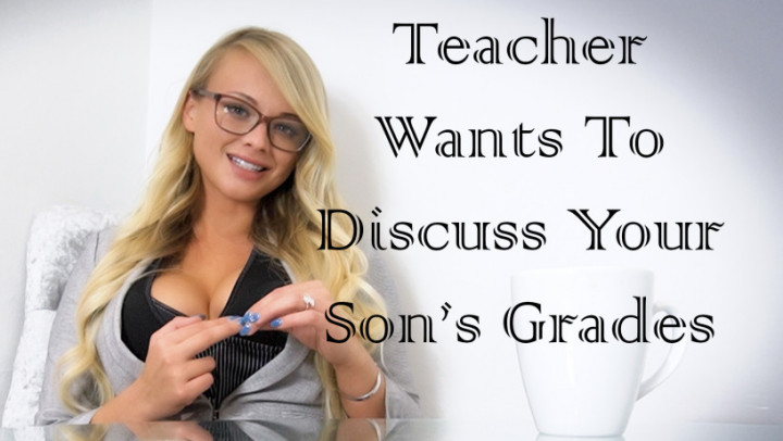 Poster for Manyvids Girl - Peachyskye - Teacher Wants To Discuss Son'S Grade - Dildo Fucking, Cosplay (Трах С Фаллоимитатором)