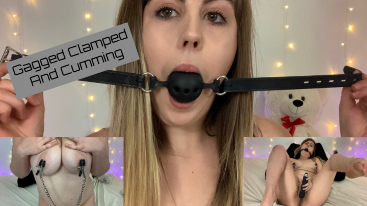 Poster for Beccabrooks - Gagged Clammped And Cumming - March 07, 2020 - Manyvids Star - Ballgagged, Vibrator, Close-Ups (С Шаровой Опорой)