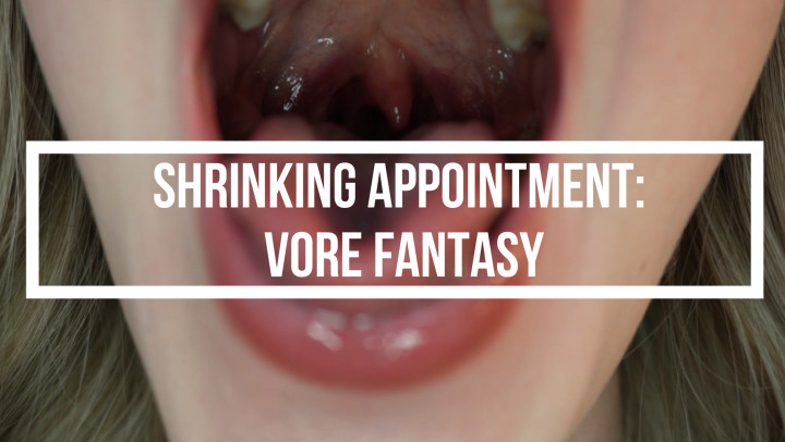 Poster for Manyvids Model - Sashacurves - Shrinking Appointment: Vore Fantasy - April 13, 2023 - Mouth Fetish, Vore, Uvula Fetish (Фетиш Язычка)