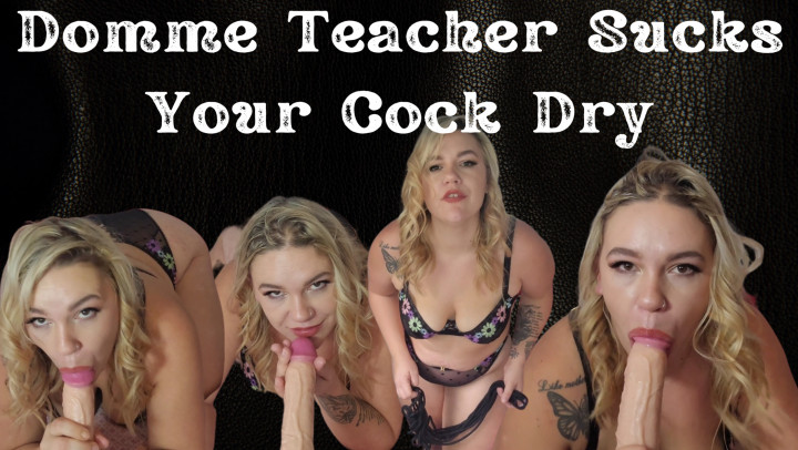 Poster for Manyvids Star - Domme Teacher Sucks Your Cock Dry - April 26, 2023 - Milf Nikki Lynn - Teacher, Dildo Sucking, Blackmail Fantasy (Шантажистская Фантазия)