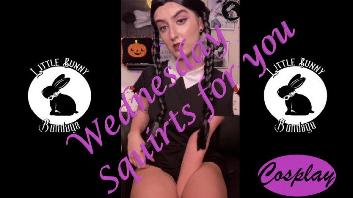 Poster for Manyvids Model - Wednesday Squirting For You - Nov 3, 2021 - Littlebunnyb - Squirt, Cosplaying (Косплей)