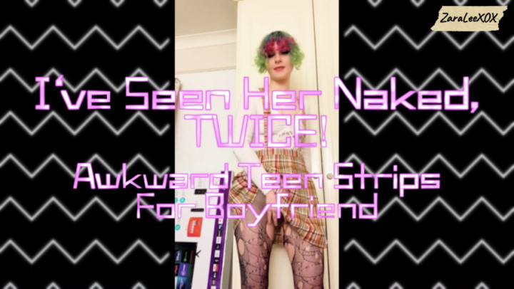 Poster for Zara Lee Xox - Manyvids Star - Awkward Punk Teen Strips For Boyfriend - Jan 17, 2023 - Taboo, British, Punk (Зара Ли Xox Британия)