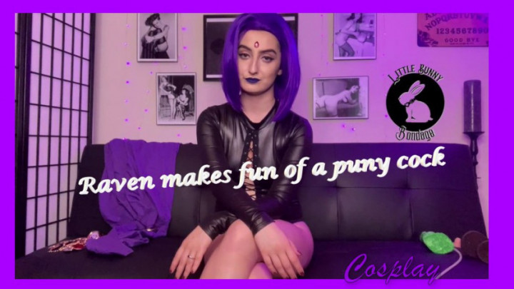 Poster for Littlebunnyb - Manyvids Model - Raven Makes Fun Of A Puny Cock Custom - Aug 3, 2021 - Femdom, Domination, Cosplay (Доминирование)