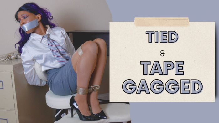 Poster for Tied & Tape Gagged - Clips4Sale Star - Cupcake Sinclair - Damselindistress, Uniform (Кекс Синклер)