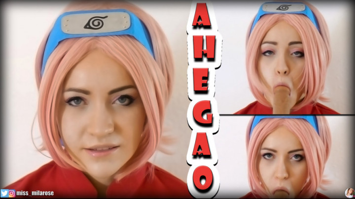 Poster for Sakura Haruno'S Ahegao Blowjob - Missmilarose - Manyvids Girl - Ahegao, Cosplay (Косплей)