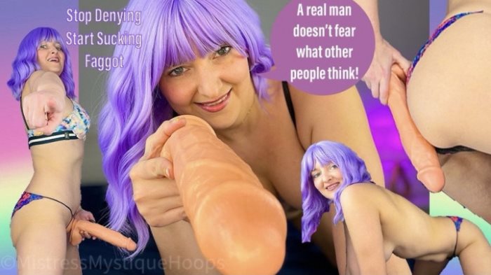 Poster for Clips4Sale Shop - Mistressmystique - Stop Denying Start Sucking - Bisexual Encouragement - Makemebi, Imposedbi (Макемеби)