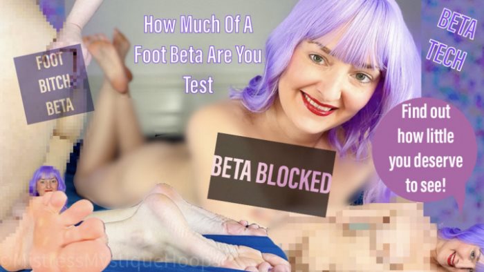 Poster for Clips4Sale Model - How Much Of A Foot Beta Are You Test - Mistressmystique - Femaledomination, Foothumiliation