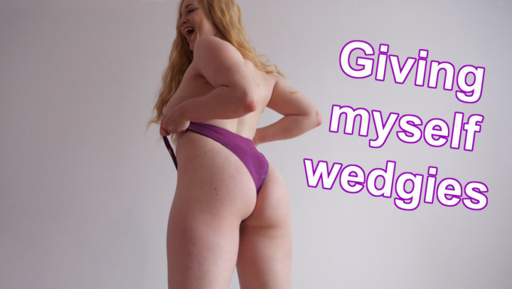 Poster for Manyvids Model - Sarah Calanthe - Giving Myself Wedgies - Curvy, Big Ass (Сара Калантэ Большая Задница)