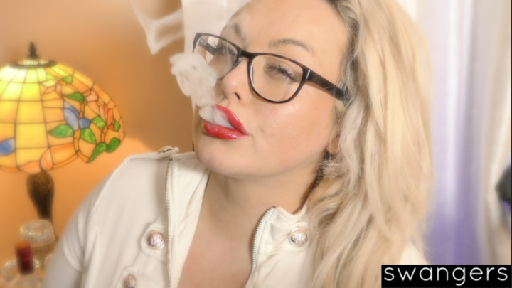 Poster for Swangers - Sexy Red Lips On Your Cigarette Stick - Manyvids Girl - Milf, Big Boobs, Lipstick Fetish (Фетиш Помады)