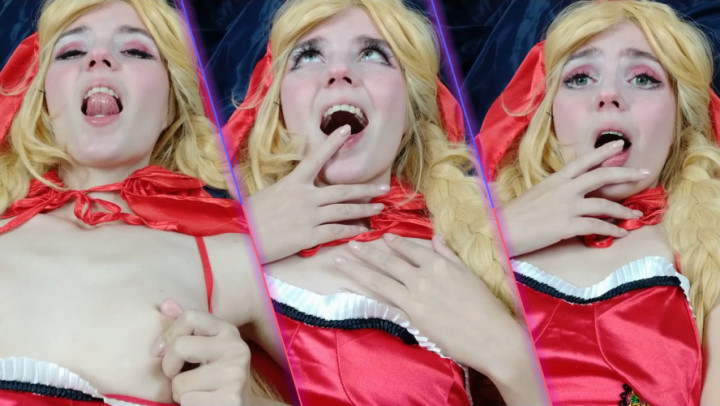 Poster for Manyvids Model - Red Hood - Beautiful Agony | Ahegao Face - Oct 22, 2020 - Lil Cosplay Slut - Beautiful Agony, Fairy Tales (Лил Косплей Шлюха Прекрасная Агония)