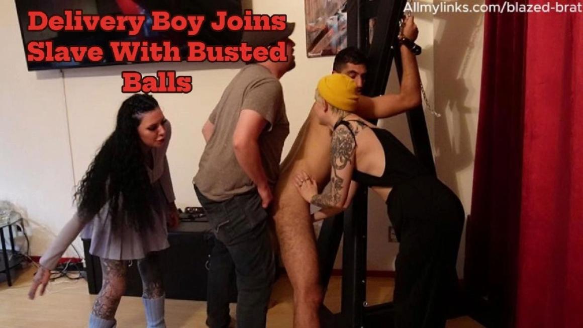 Poster for Manyvids Girl - Delivery Boy Joins Slave - Blazed Brat - Double Domination, Ball Busting, Cbt (Блейз Брат)