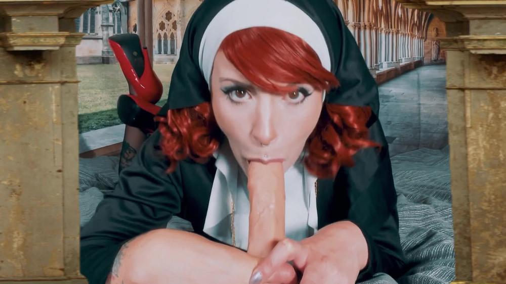 Poster for Infinity0Whore - Manyvids Girl - Nun Tricks Altar Boy Into Fucking - Virgin Humiliation, Blackmail Fantasy (Унижение Девственницы)