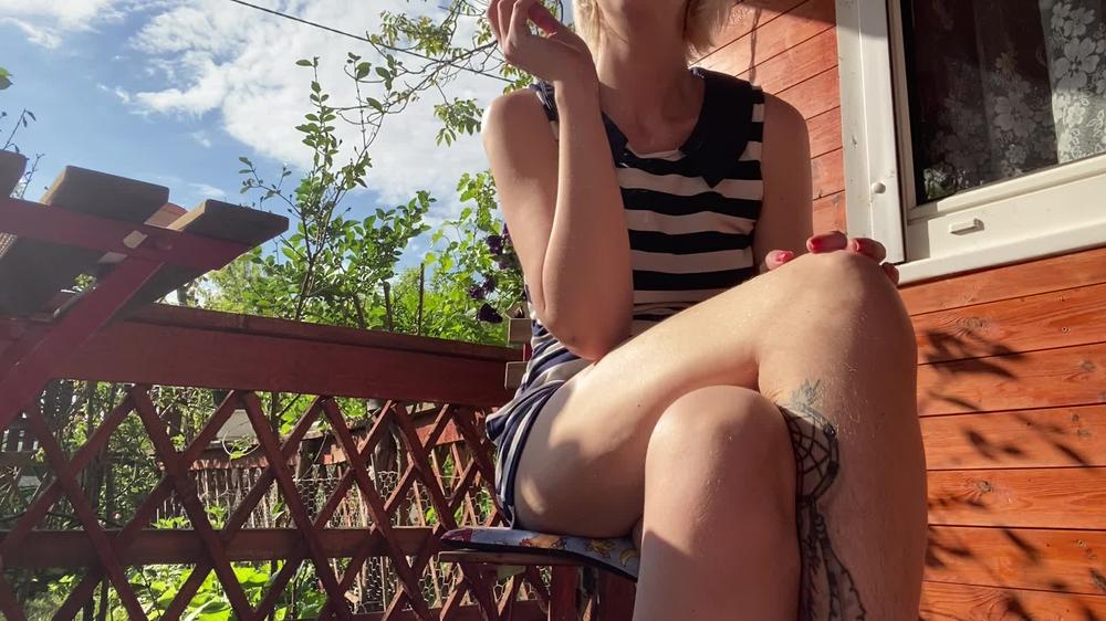 Poster for Manyvids Girl - Cuteblonde666 - Cuteblonde666 Smoking Outside Showing My Hairy Pussy - Cuteblonde666, Siterip