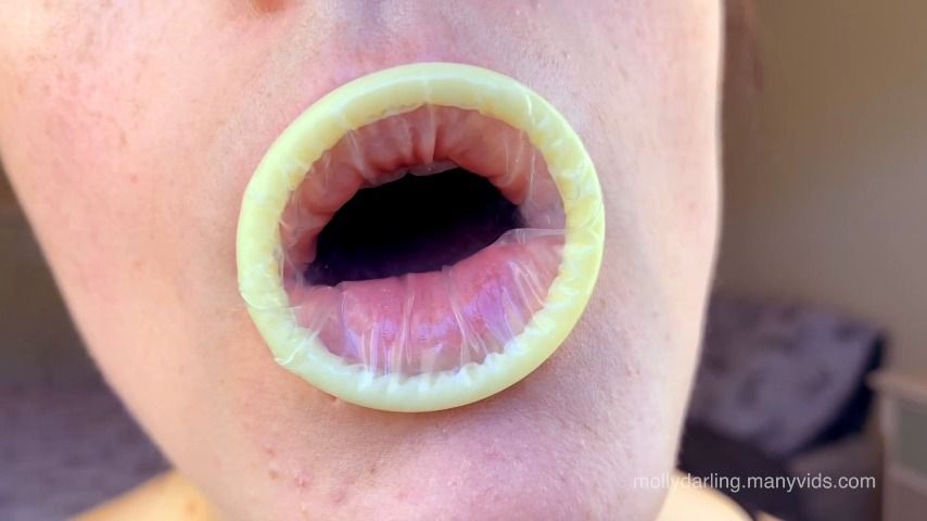 Poster for Condom Mouth Play - Molly Darling - Manyvids Model - Sfw, Mouth Fetish (Молли Дарлинг)