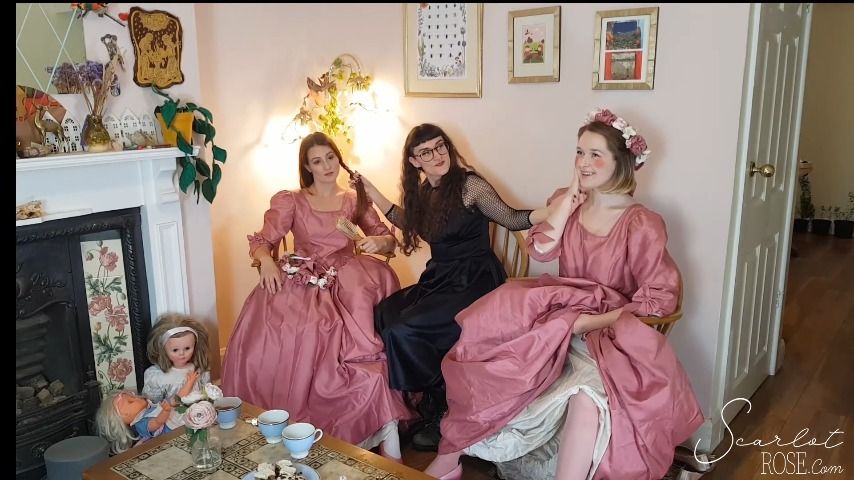 Poster for Dolls' Mesmerizing Tea Party - Manyvids Model - Scarlotrose - Mesmerize, Real Doll, Lift & Carry (Подъем И Переноска)