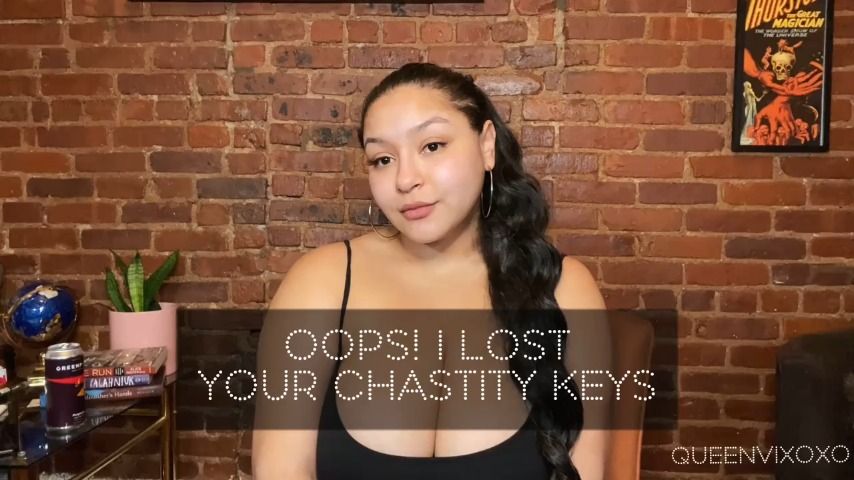 Poster for Oops! I Lost Your Chastity Keys - Apr 8, 2021 - Queenvixoxo - Manyvids Girl - Chastity, Chastity Devices (Приспособления Для Целомудрия)