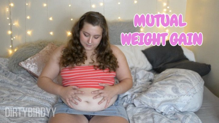 Poster for Manyvids Model - Dirtybirdyy Lets Feed Eachother Mutual Weight Gain - Dirtybirdyy - Gaining Weight, Fat, Feeder/Feedee (Жир)