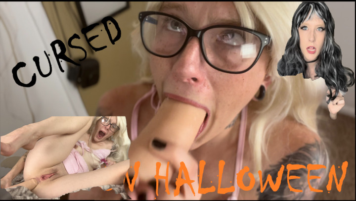 Poster for Manyvids Model - Cursed On Halloween - October 26, 2022 - Miss Ellie - Gagging, Creampie, Deepthroat (Мисс Элли Глубокая Глотка)