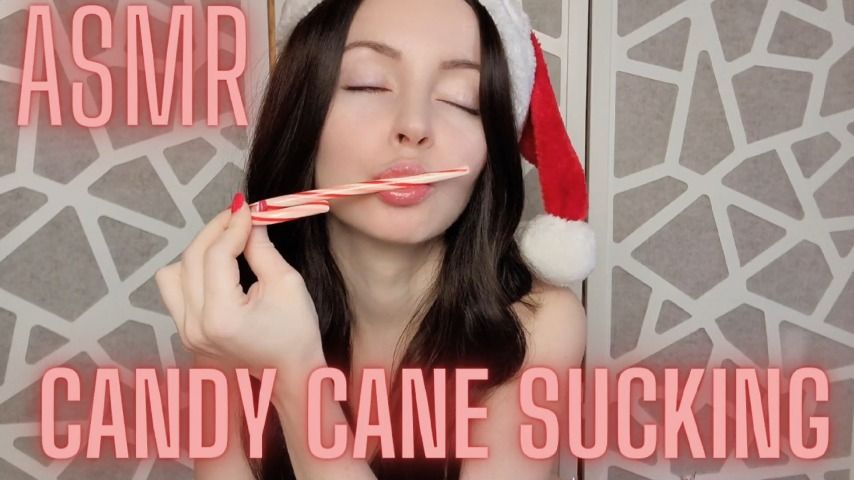 Poster for Manyvids Star - Thetinyfeettreat - Asmr - Candy Cane Sucking - December 06, 2022 - Mouth Fetish, Brunette, Asmr (Фетиш Рта)