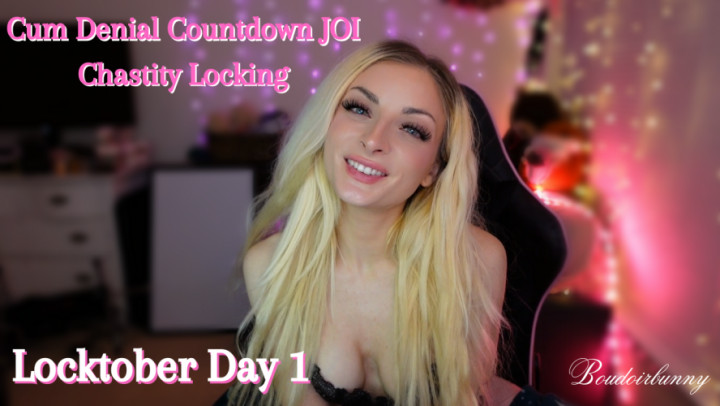 Poster for Manyvids Model - Joi Cum Denial & Chastity Cage Lock: Locktober Day 1 - Boudoirbunny - Joi, Key Holding & Chastity (Будуарный Кролик Джой)