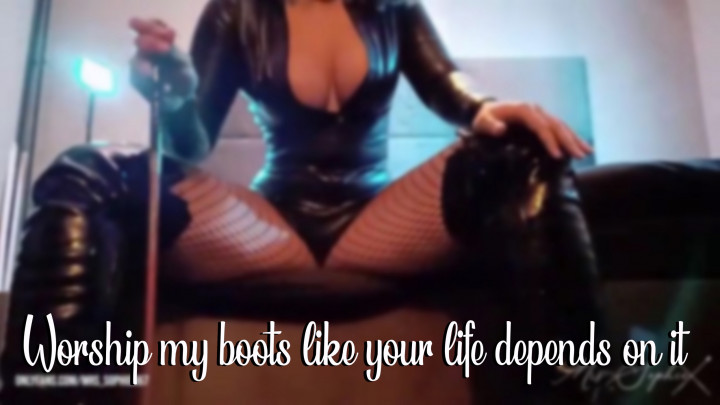 Poster for Manyvids Star - Worship My Boots - Mrs Sophie667 - Boot Fetish, Spanking, Trampling (Миссис Софи667 Топтание)